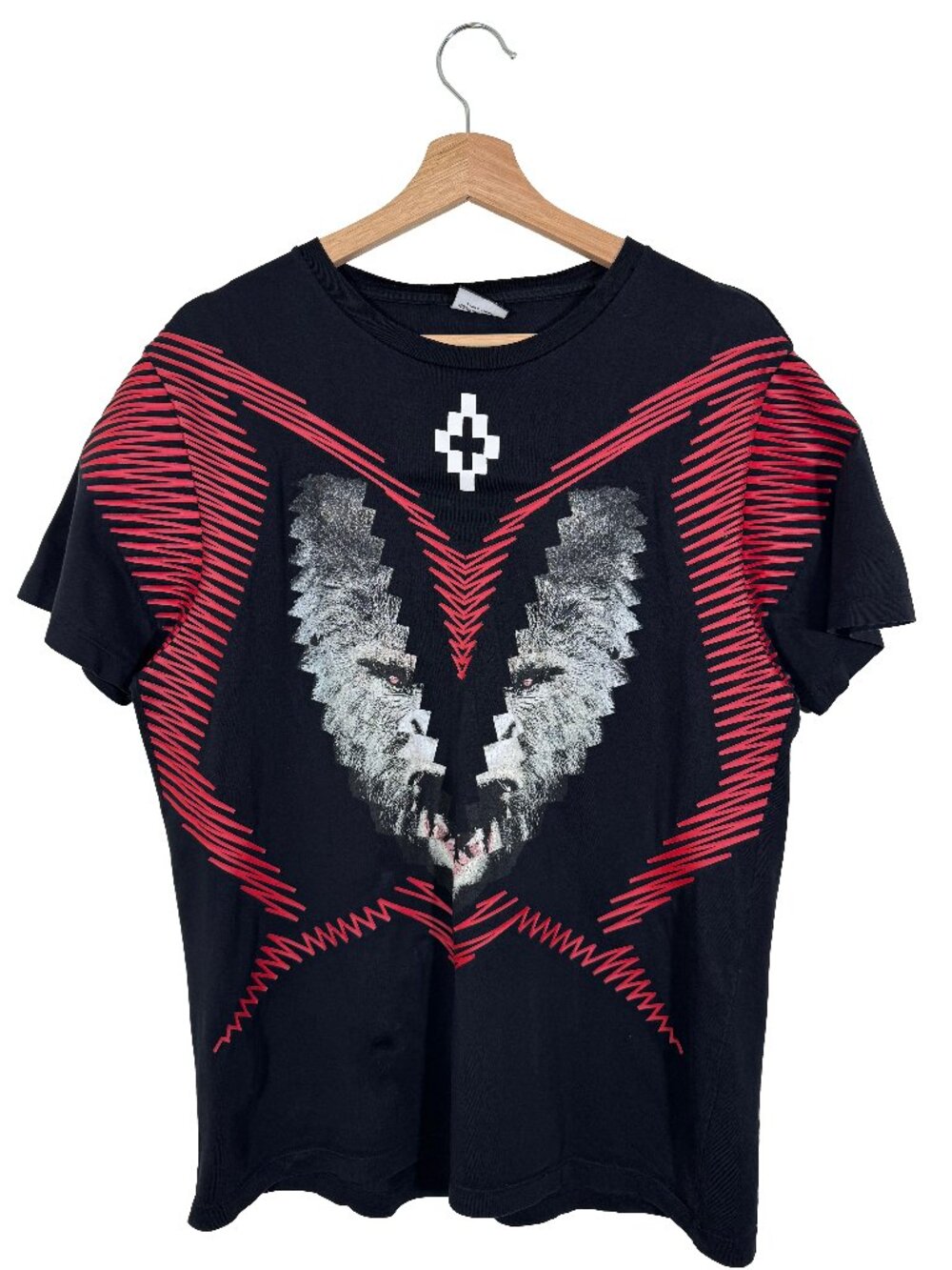 Marcelo Burlon Split Gorilla Overprint Short Sleeve T-shirt Black men's size S
